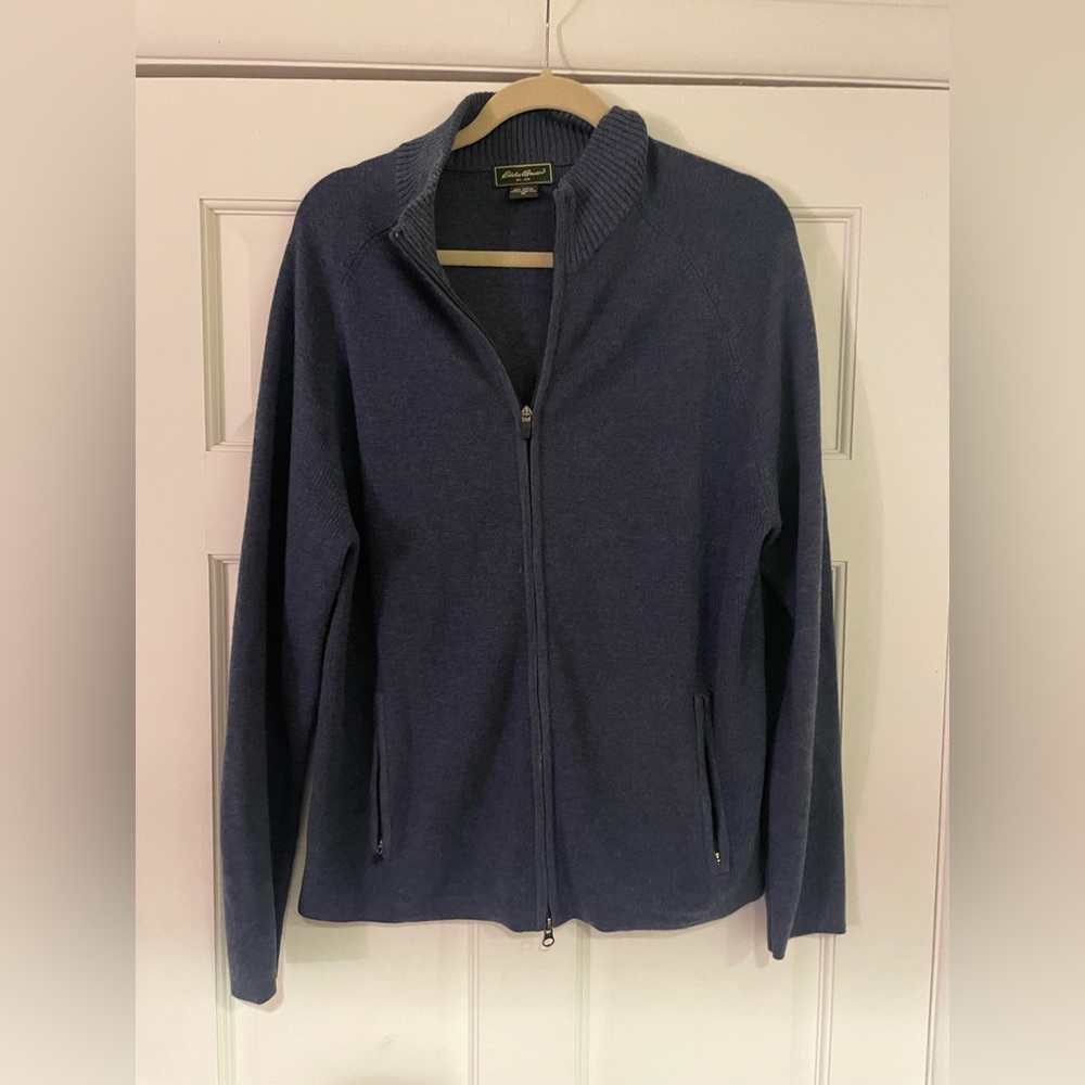 Eddie Bauer zip up knit sweater